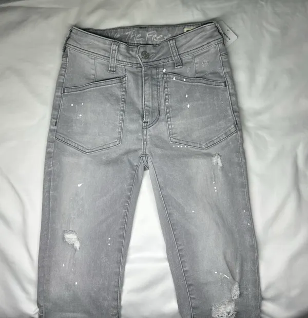 Free People Distressed Jeans - Image 3