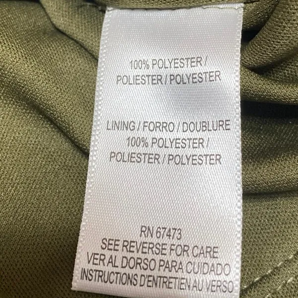 Taylor Olive Green Silky Satin Sleeveless Cami Cowl Neck Tank Slip Dress Size 16 - Image 5