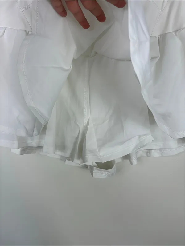 Free People Schooling You Skort White Women’s Size XL New Active Shorts Flowy - Image 6