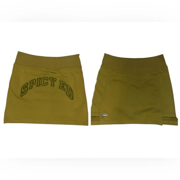 Aelfric Eden Spicy Ed Jersey Knit Mini Skirt Skort Green Women’s S NWT - Image 14
