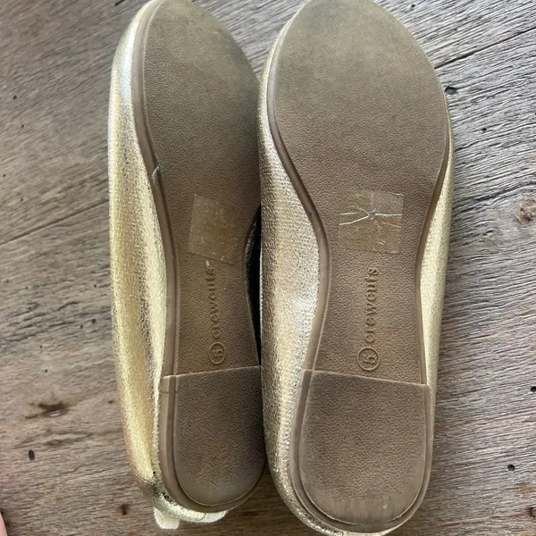 J CREW Crewcuts Women Metallic Gold Ballet Flats - Size K5 / 37 EU / 7 Women' US - Image 9
