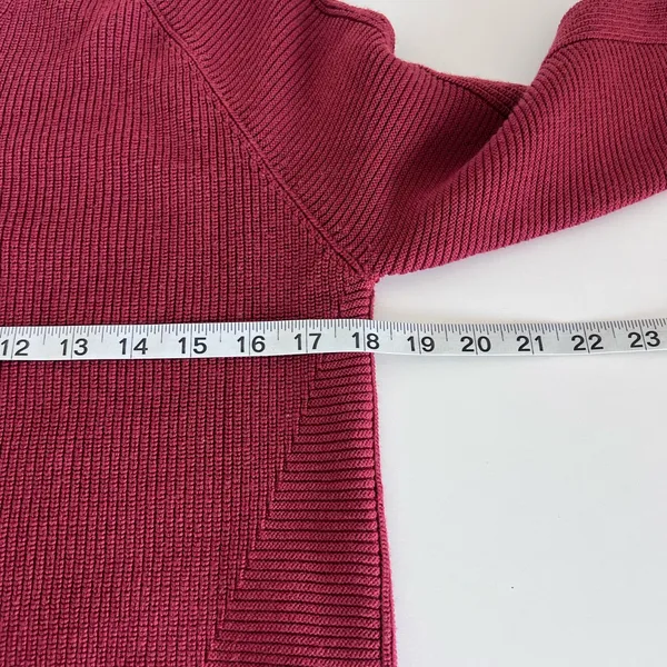 Athleta Womens Hanover V-Neck‎ Ribbed Knit Merino Wool Blend Sweater - Image 8
