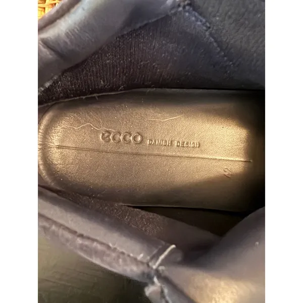 ECCO Soft 7 Tred‎ Zip Navy Blue Leather High Top Sneaker Boots Womens 42 - Image 6