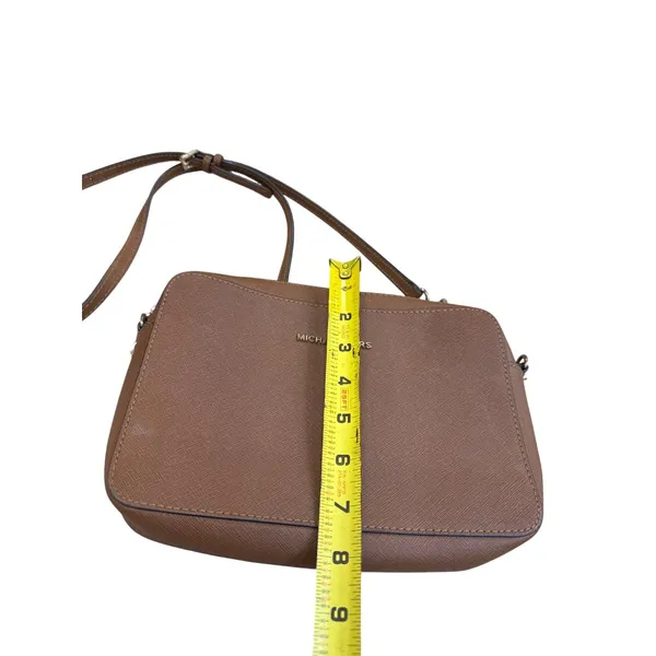 Michael Kors Womens Brown Leather Small Crossbody Purse SKU 8228 - Image 3