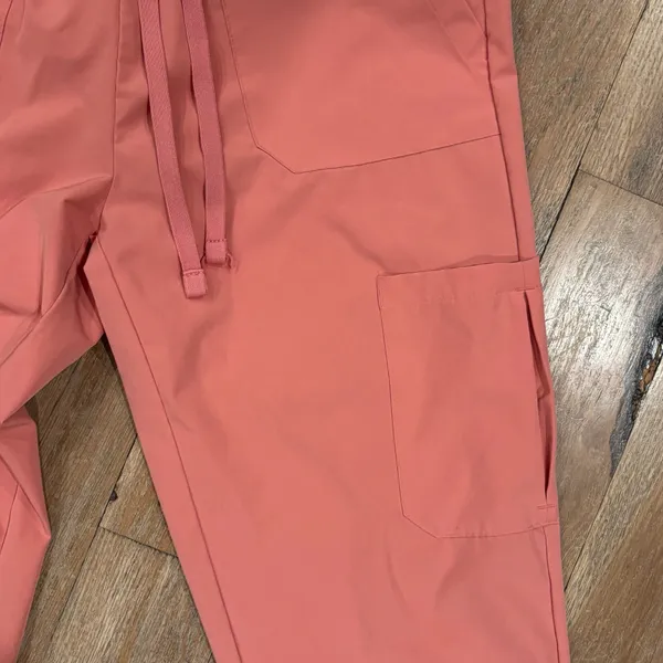 Hanes Comfort Fit Women's Scrub Joggers in Rose Pink, Size Medium - Image 6