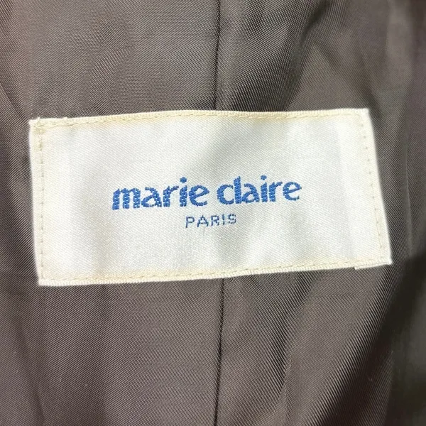 Marie Claire Paris Womens Brown One Button Notch Lapel Collar Blazer Jacket Sz S - Image 7