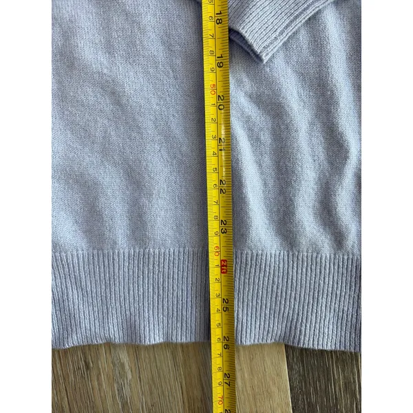 Ann Taylor 100% Cashmere Turtleneck Sweater Light Blue MT - Image 3