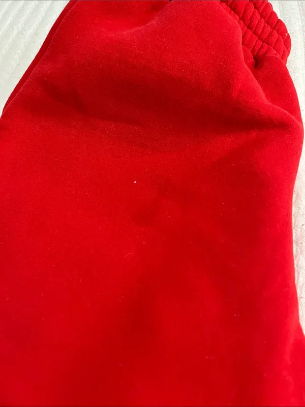 Comfort Red Women's Joggers with Elastic Waist and Cuffed Ankles - Image 5