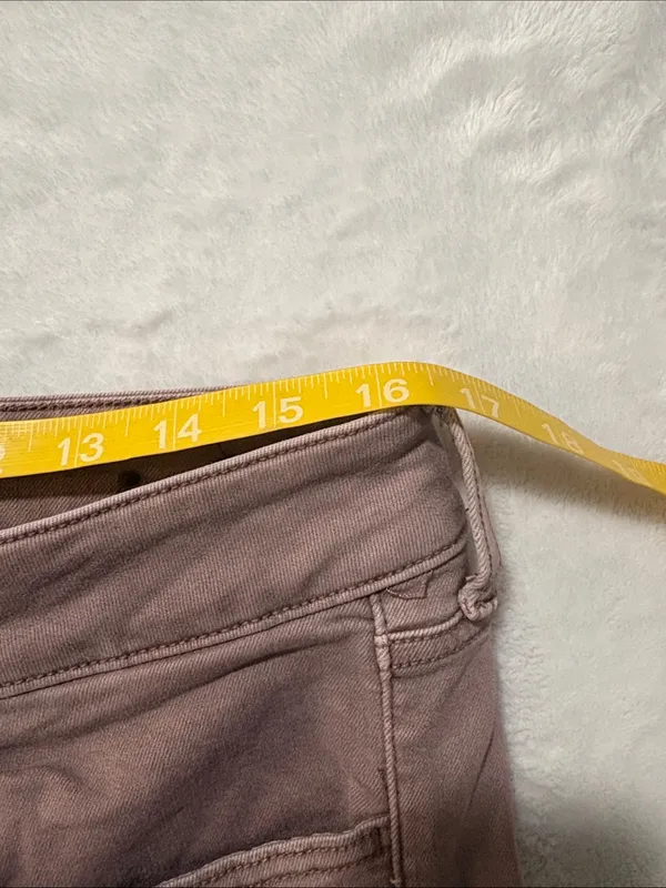 American Eagle size 14 midi denim Women’s Mauve pink Jean Shorts - Image 3