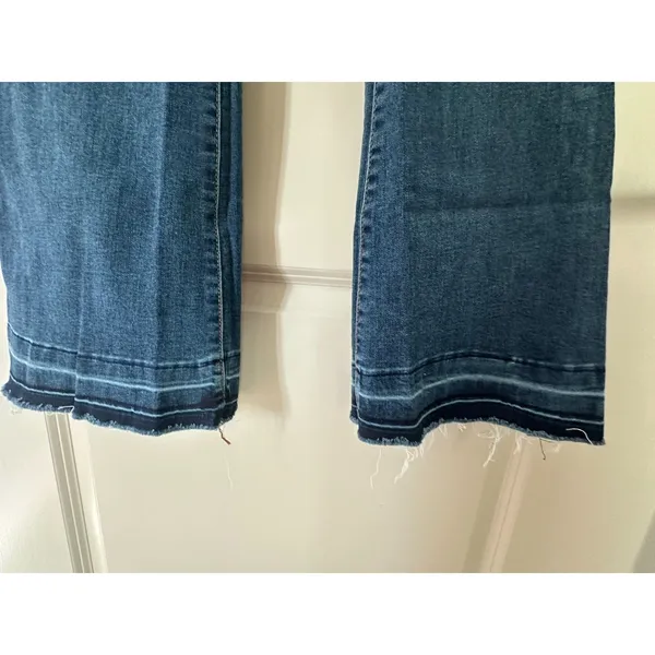 Celebrity Pink Dark Wash High Waisted Button Up Flare Jeans Women's Sz 1/25 - Image 6
