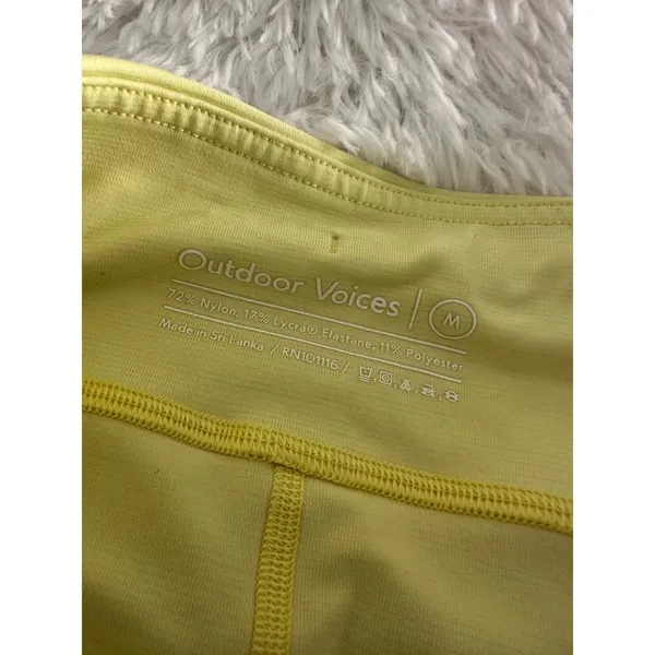 Outdoor Voices yellow biker shorts‎ M Medium - Image 2