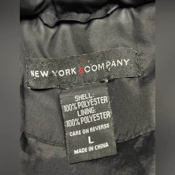 New York & Company Black Quilted Vest - Image 3