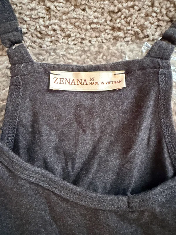 Nib Zenana Relaxed Mini Dress With Built-In Romper Liner Black Size Medium - Image 5
