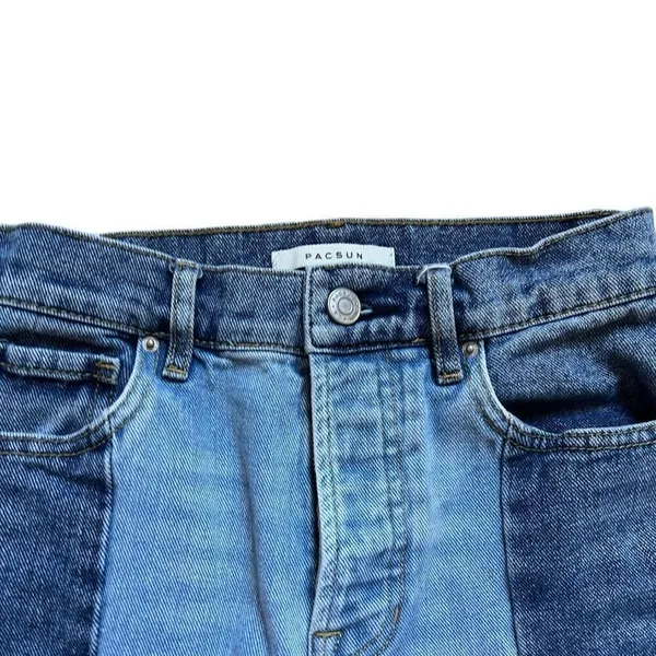 Womens PacSun Eco Two-Tone 90s High Rise Stretch Boyfriend Jeans - Sz 24 - Image 3