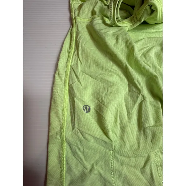 Lululemon Size 6‎ Neon yellow green Athletic Tank Top Built-In Bra Activewear - Image 7