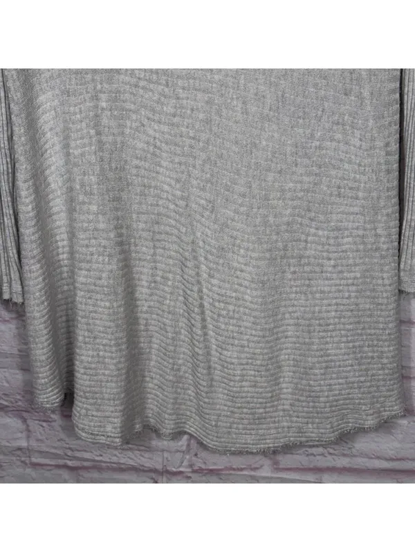 We The Free Medium Gray Ribbed Long Sleeve Top - Image 3