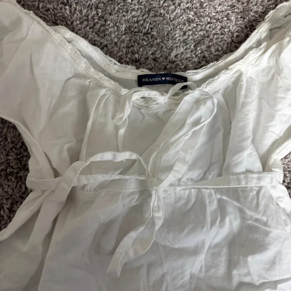 Brandy Melville white off-the-shoulder blouse - Image 3