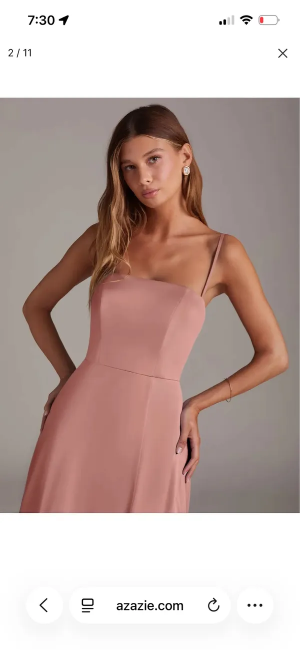 Azazie Bridesmaid Dress Pink - Image 6