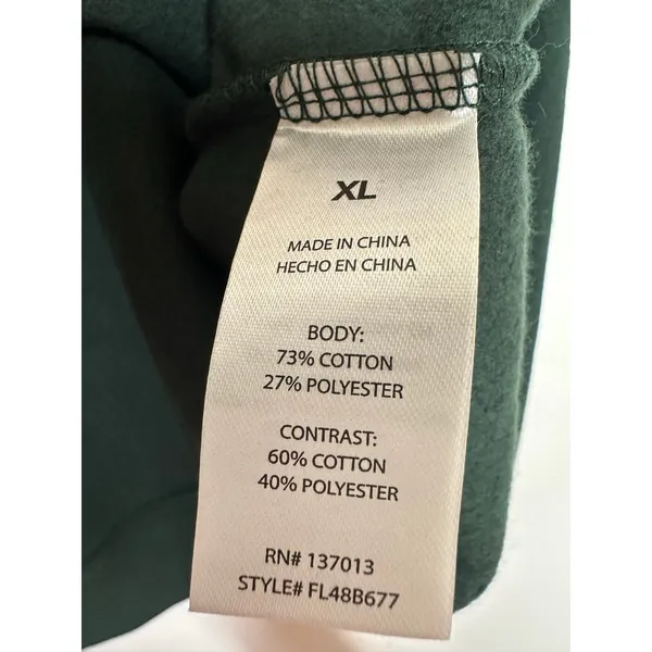NWT Wildfox Outdoorsy Hoodie Women's Green Size X-Large XL - Image 6