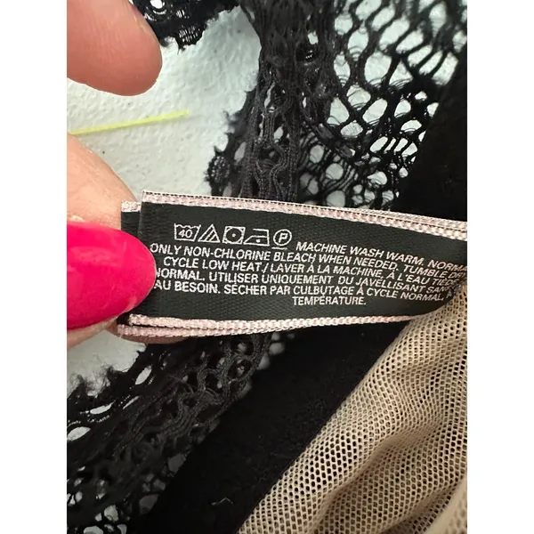 Victoria's Secret Bralette Long Line L Black Lace Sheer Sexy Whimsigoth Boudoir - Image 5