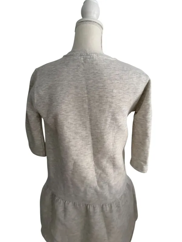 ZARA Gray Peplum Sweatshirt Top Size Medium - Image 6