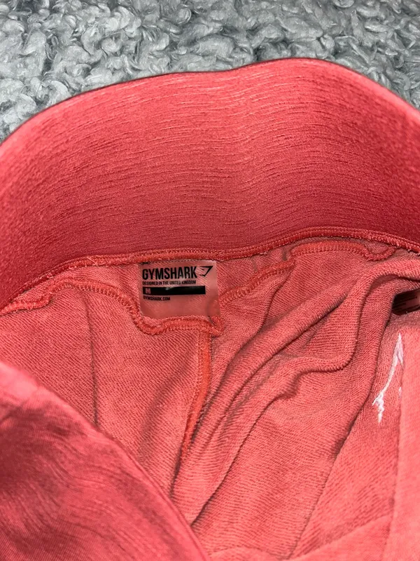 Gymshark Lounge Joggers Coral/Reddish Color With Drawstrings - Image 9
