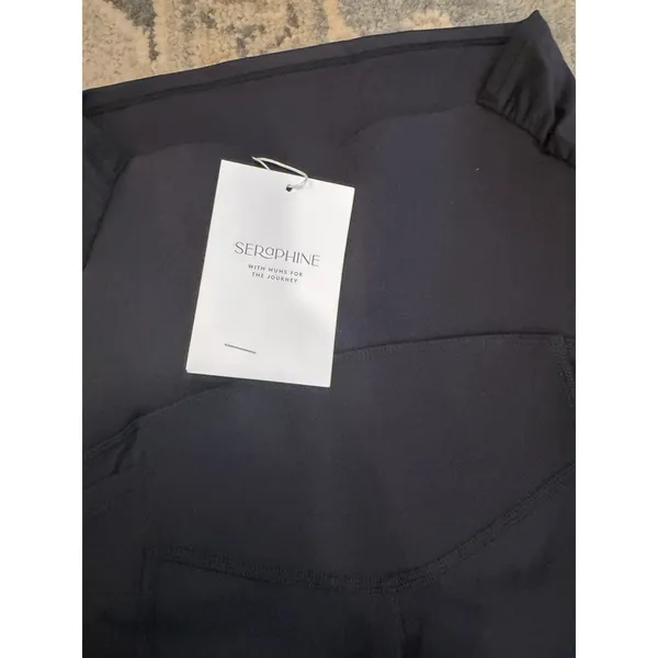 Seraphine Active Maternity Flare Leggings Over The Belly Buttery Soft XS Black - Image 3