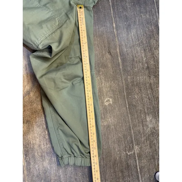 Free People Size Medium Green Cadet‎ Pull-On Jogger Pants Utility Boho - Image 9