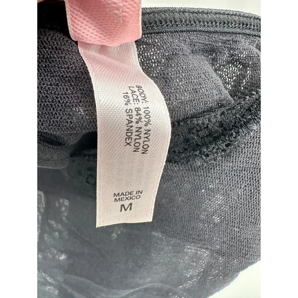 Victoria's Secret Womens Black‎ Sheer Tank Top Sz M Sexy Lace Festival Nylon - Image 6