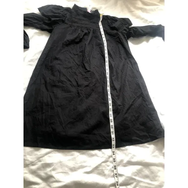 Wild Fable Black High Neck Poplin Victorian Puff Sleeve Dress - Image 9