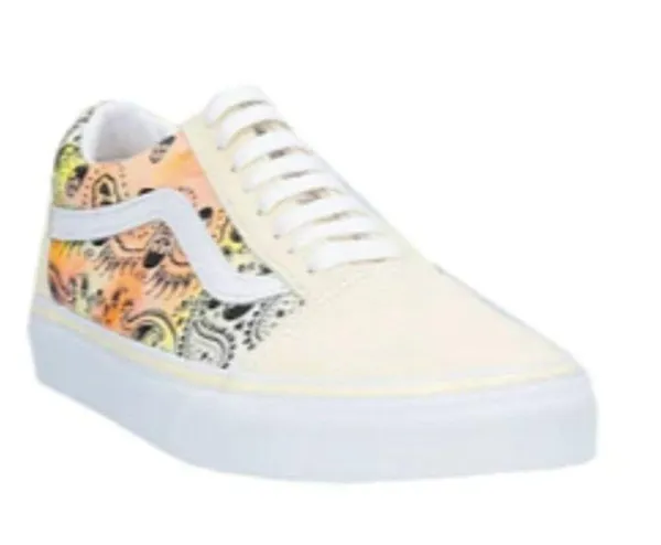 Vans Old Skool Bandana Flame Beige Orange size 8.5 - Image 2