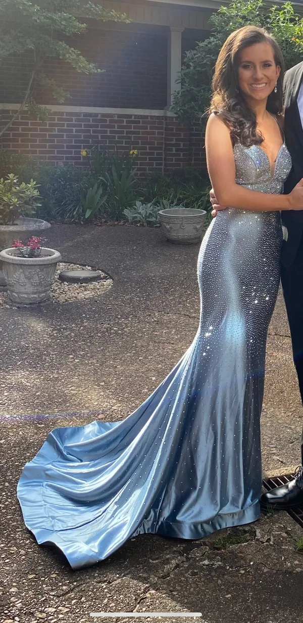 Sherri Hill Blue Gown - Image 2