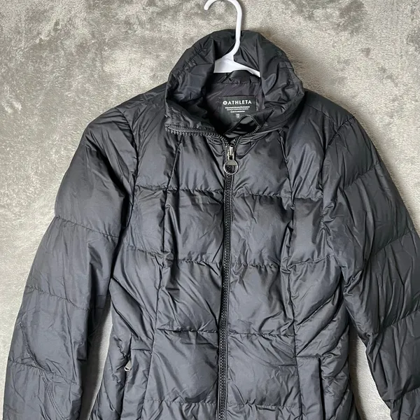 Athleta Downtown Quilted Puffer Jacket Black Size XS 550-Down‎ Fill - Image 2