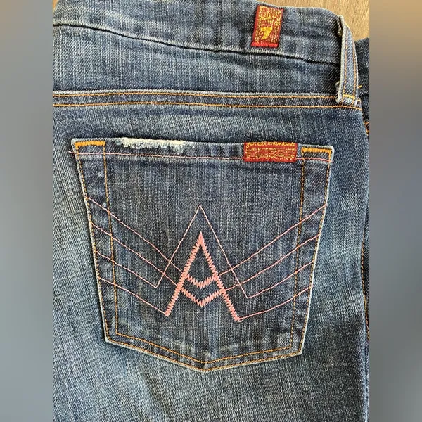 7 For All Mankind - Pink A-Pocket Lowrise Bootcut Size 31 - Image 6