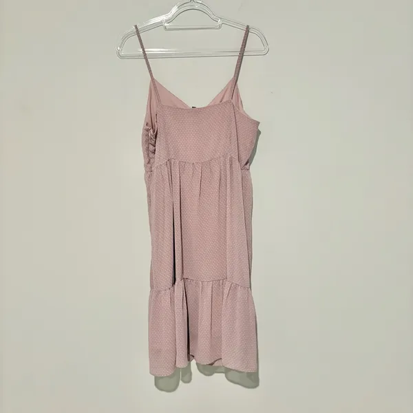 Alredine polka dot tiered babydoll dress dusty pink size large‎ - Image 2