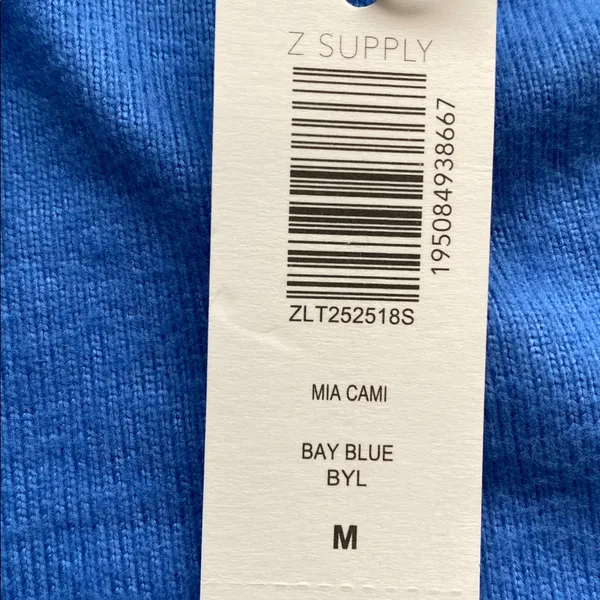 Z Supply Mia blue cami tank top NWT - Image 4