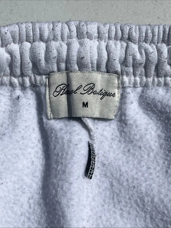 hazel White Sweat Joggers with Logo Size M - Image 3