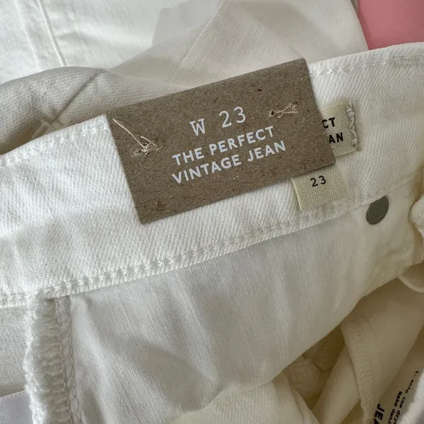 Madewell The Perfect Vintage Jean Tile White High Rise Classic Mom US 23 NWT - Image 10