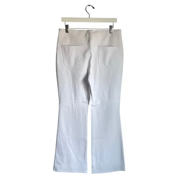 Halara White Bootcut Trousers Work pants Summer Pants Beachy Office Casual sz L - Image 2