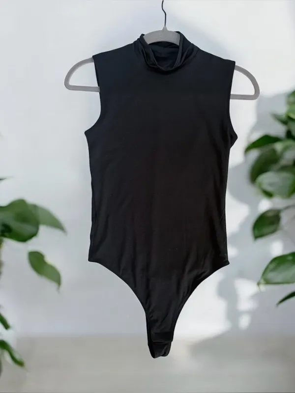 Everlane NWT Luster Mockneck Tank Bodysuit XS - Image 3