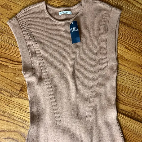 Abercrombie & Fitch Tan Knit Mini Dress NWT - Image 4