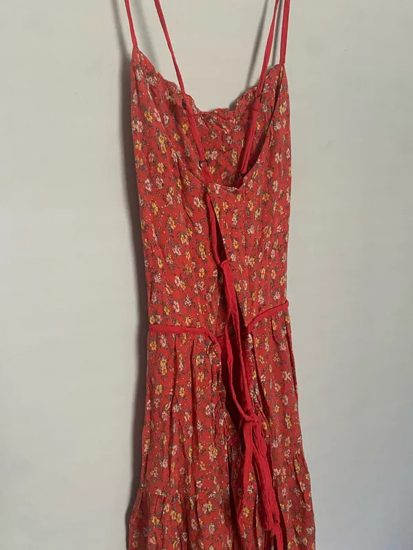 Urban Outfitters Red Floral Tiered Maxi Dress - Image 6