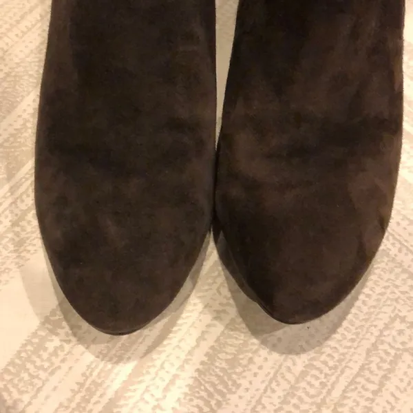 Taryn Rose Brown Suede Wedge Low Boots - Image 2