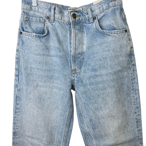 NEW Free People We The Free Zane Mid Rise Relaxed Slim Straight Leg Jeans 25 - Image 4
