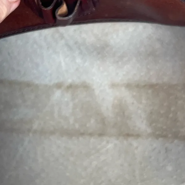 Brahmin vintage rare wicker and brown leather shoulder purse bag - Image 8