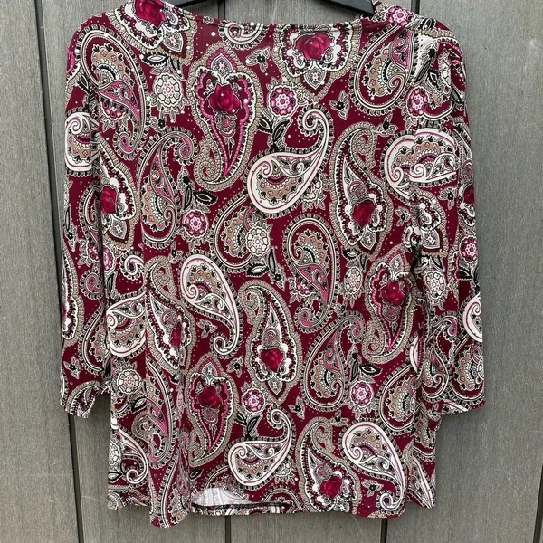 DressBarn Petite Paisley Top - Image 4