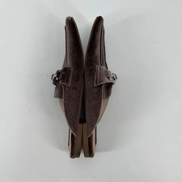 Steven By Steve Madden Royce Mule‎ Loafer Slides Velvet Brown Women's Size 8M Preppy - Image 7