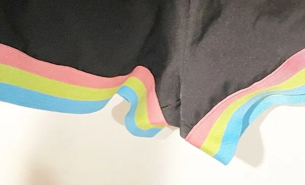 Dolls Kill x Powerpuff Girls Size Medium Black Rainbow Stripe Skort Shorts Skirt - Image 3