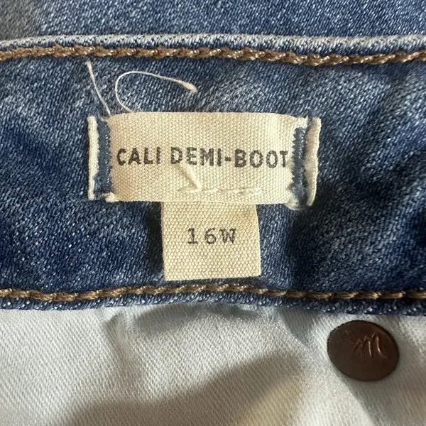 Madewell Cali Demi-Boot Cut Jeans Womens Size 16W Blue Medium Wash Denim Stretch - Image 5