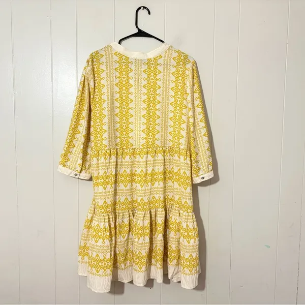 Anthropologie Figueroa Floral Boho Woven Dress Yellow 3/4 Sleeve NWT Size XL - Image 11